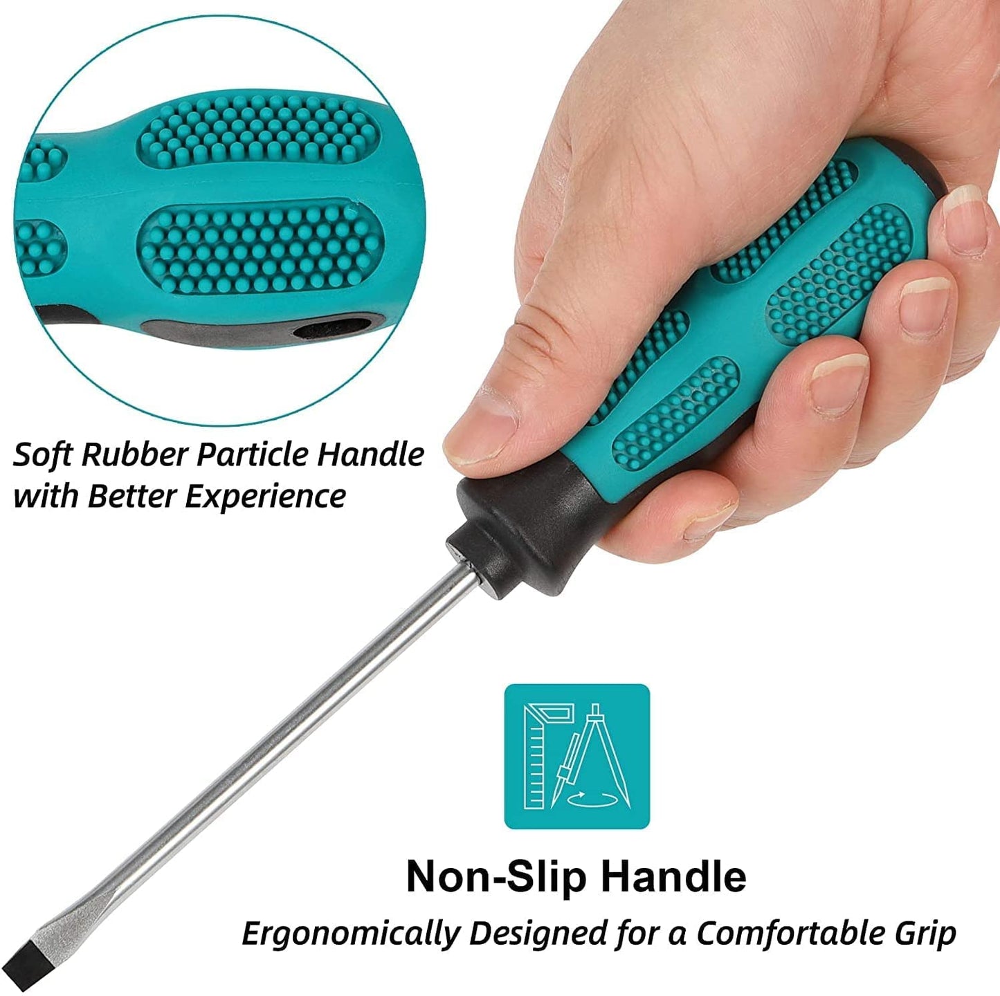 - WAIZHIUA 10Pcs Screwdriver Set, Heavy Duty Magnetic Screwdriver with 5 Flat & 5 Cross Head