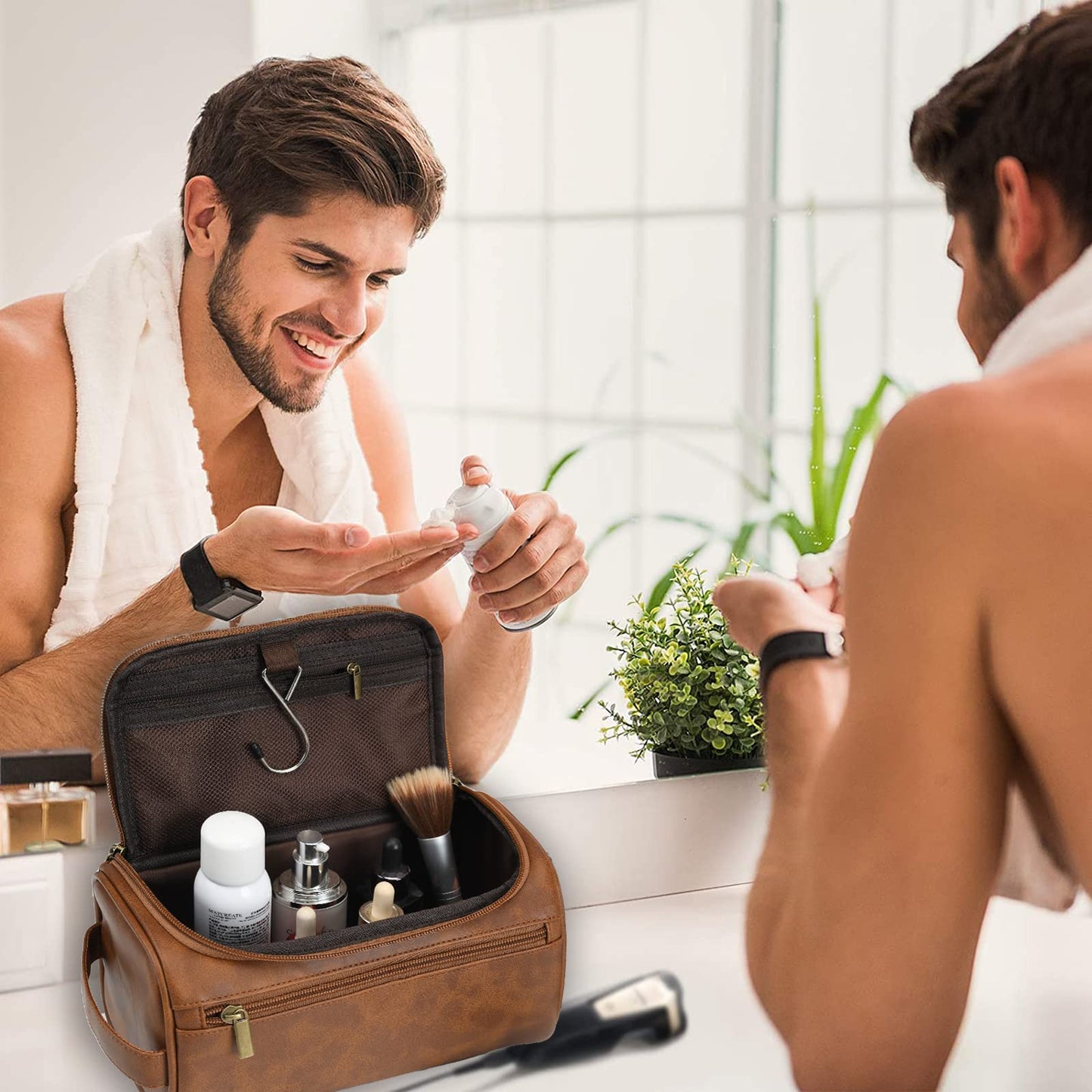 - Personalized Leather Toiletry Bag For Men | Gift For Him -