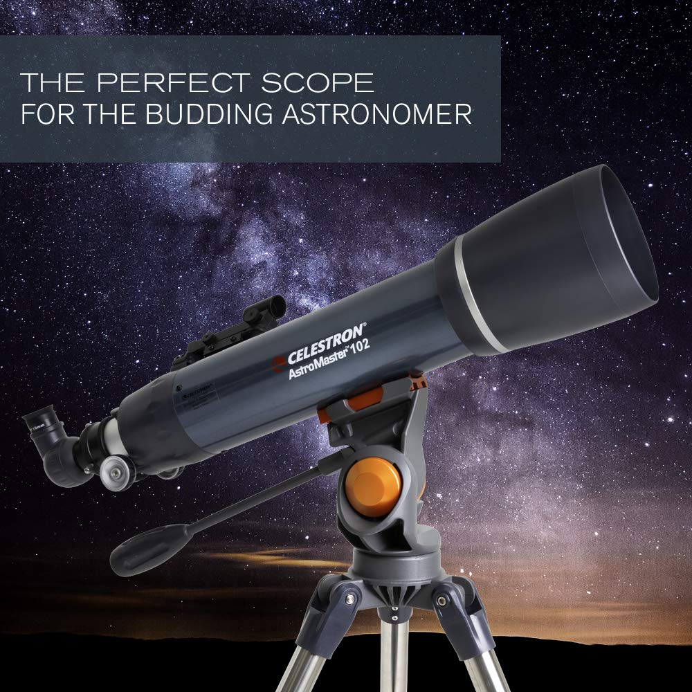 Celestron 22065 AstroMaster 102AZ Refractor Telescope, Dark Blue