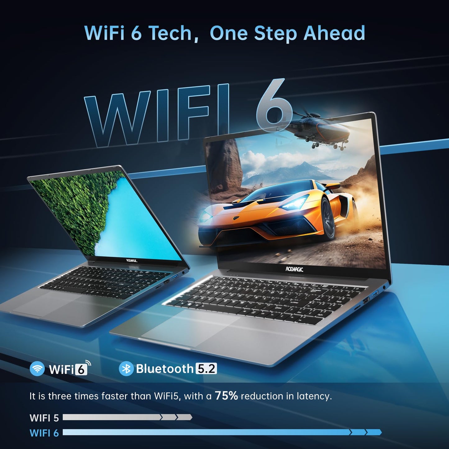 ACEMAGIC Newest Gaming Laptop Computer - 16.1'' FHD Display Laptop with AMD Ryzen 7 5700U Processor(beat i7-1265U), 16GB Ram DDR4x2 512GB SSD Gaming Notebook Computer with Backlit Keyboard, WiFi 6