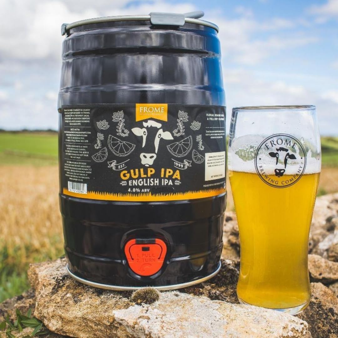 - Frome Brewing 5l Craft Beer Mini Keg I Gulp English IPA (4.8%) I Premium British Draft Beer Dispenser -