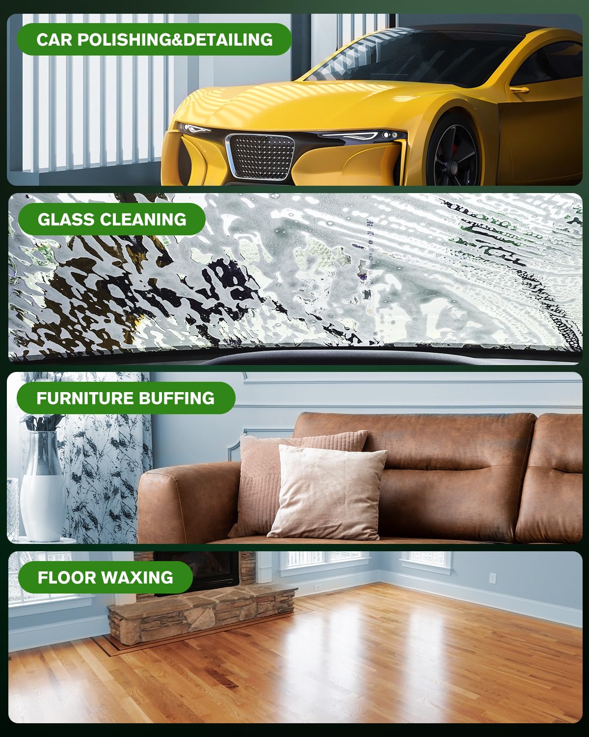 - Ginour Car Polisher for Car Detailing | Dual Action Car Polisher | 6 Variable Speeds 2000-6553RPM -