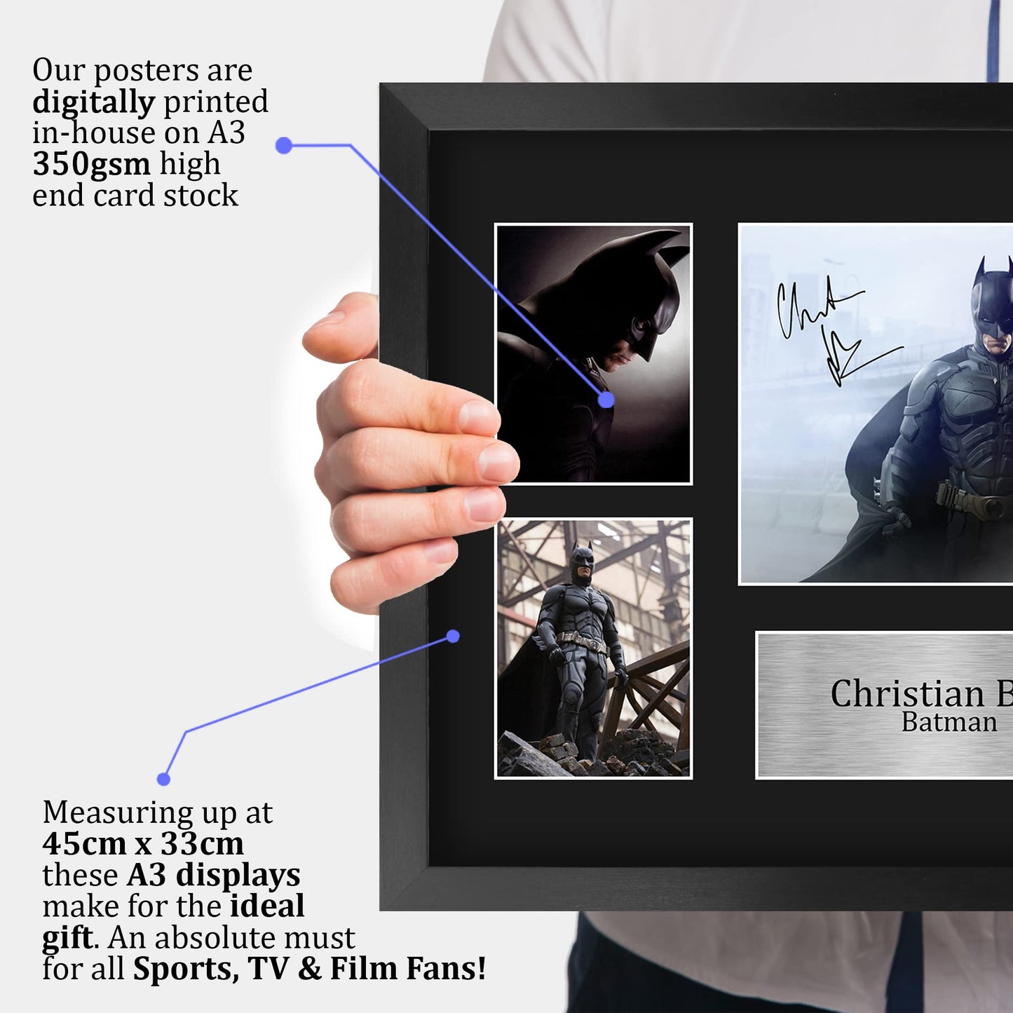 - HWC Trading FR A3 Christian Bale Batman The Dark Knight -