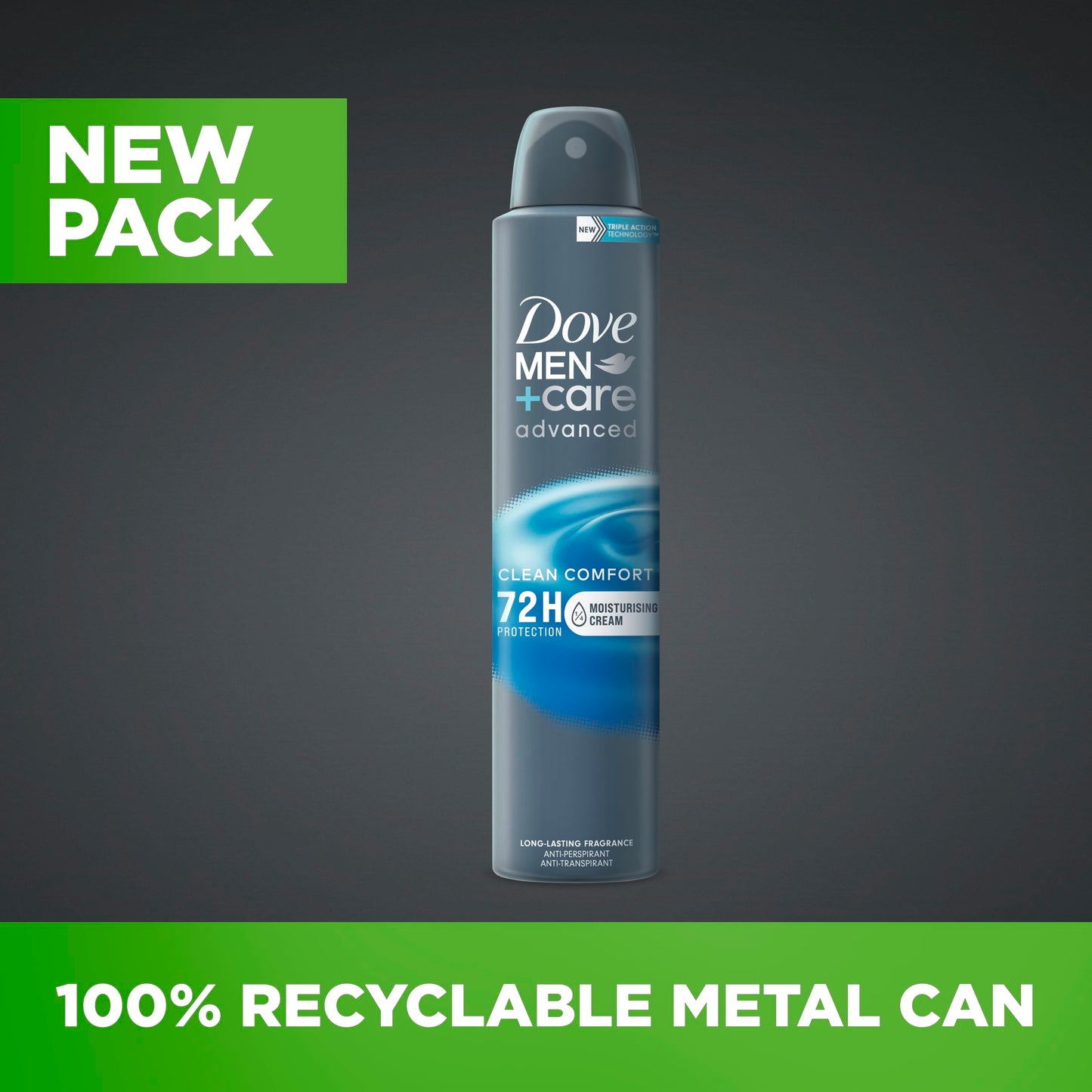 - Dove Men+Care Advanced Clean Comfort Antiperspirant Deodorant -