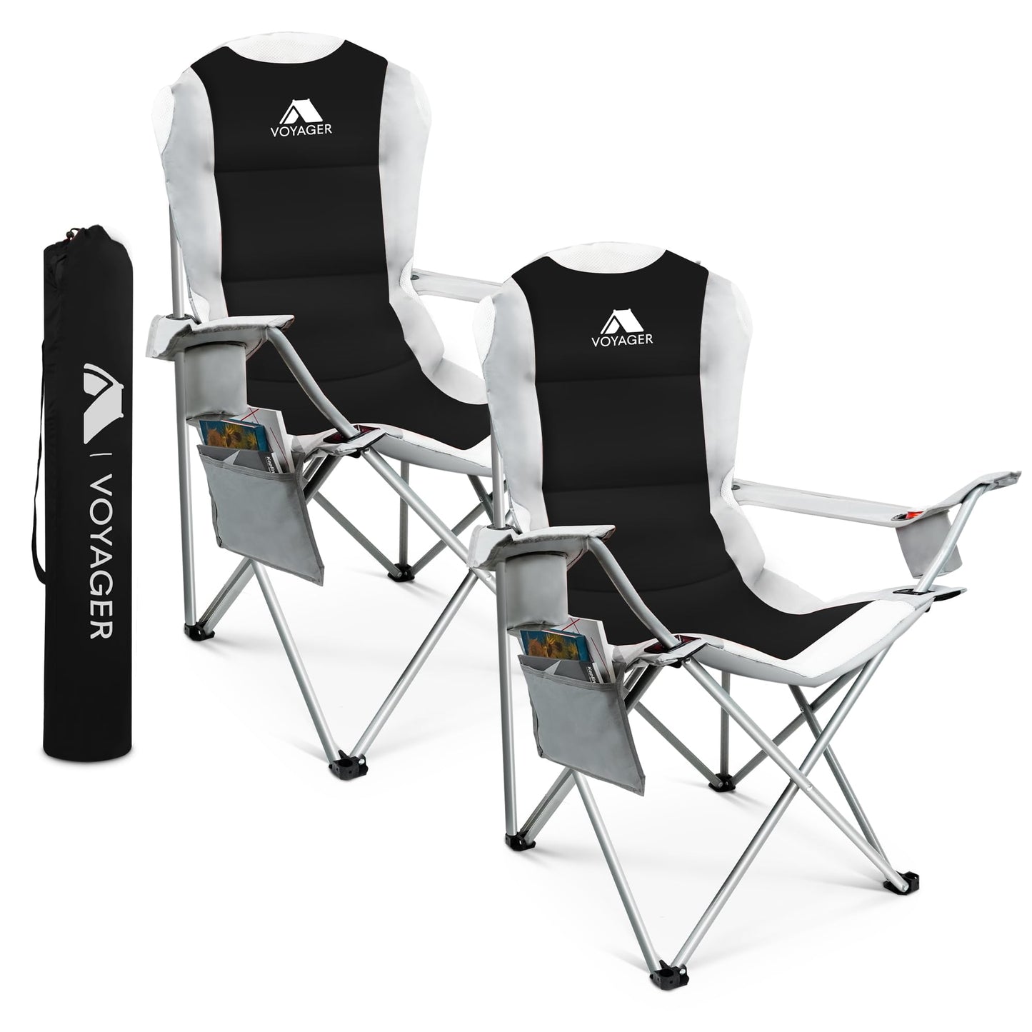 - VOYAGER 2 Pack Premium Outdoor Camping Chair Set
