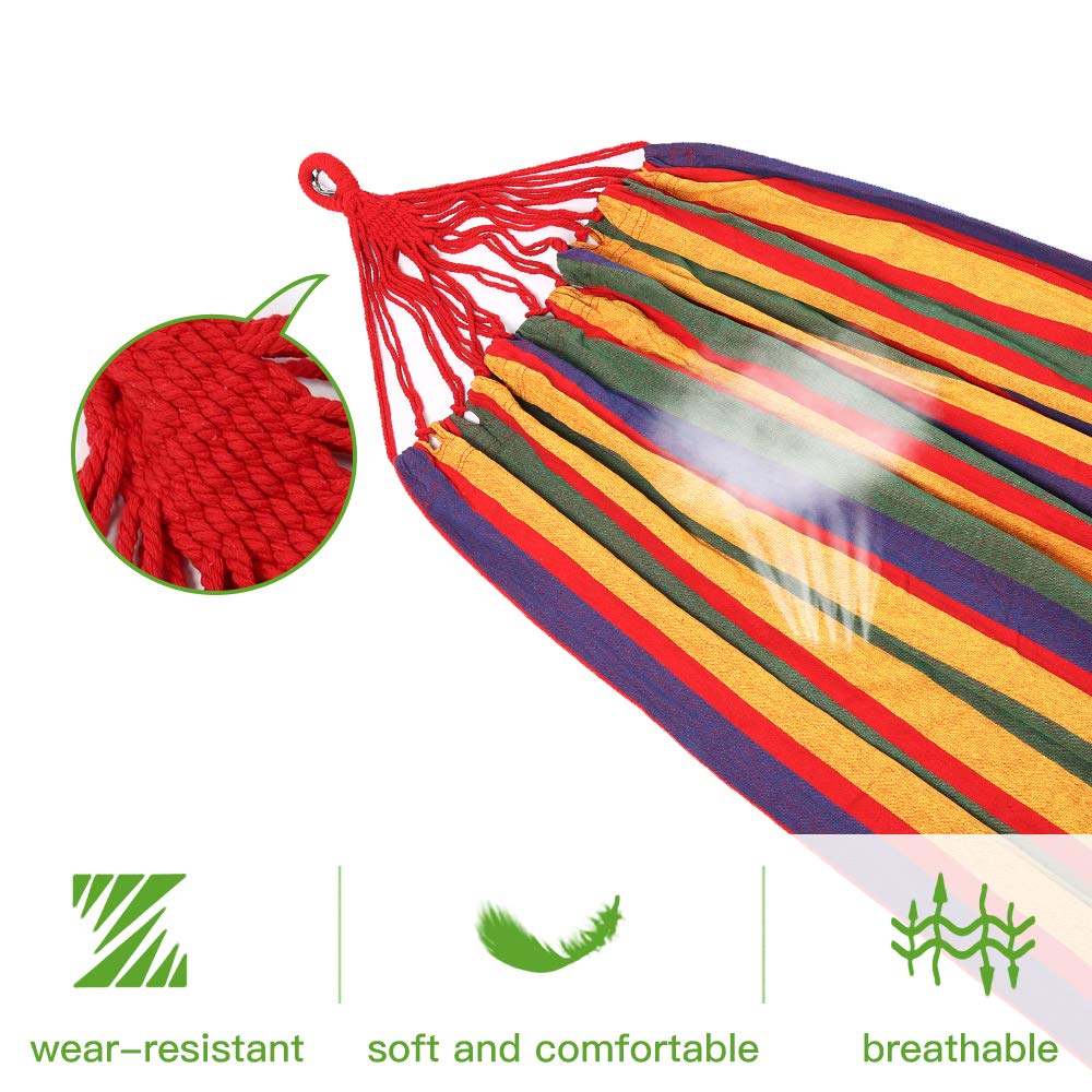 - Goutime 9Ft Double Hammock | Detachable heavy Duty Metal Stand | 550 Pound Capacity | Includes Portable Carrying Bag -