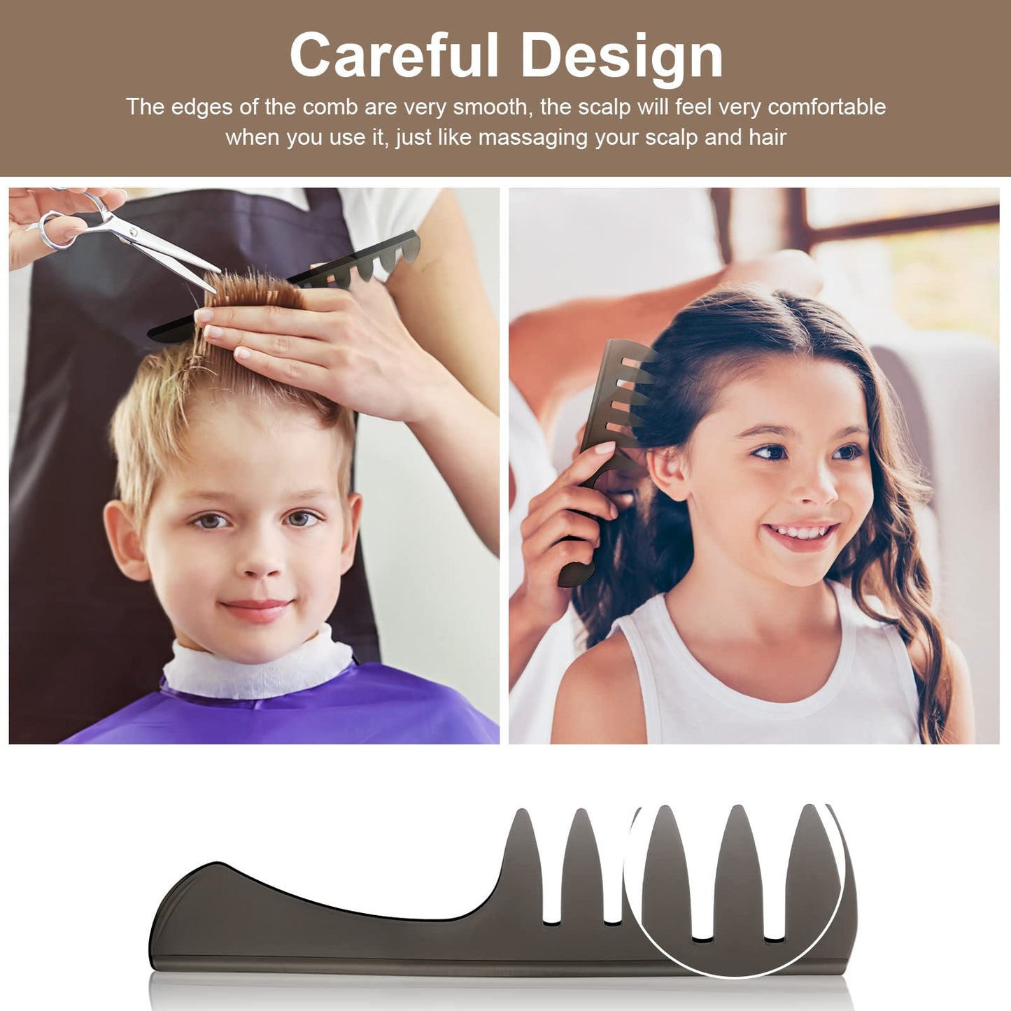 - URAQT Mens Styling Comb, 6Pcs Wide Tooth Hair Comb Styling Set -