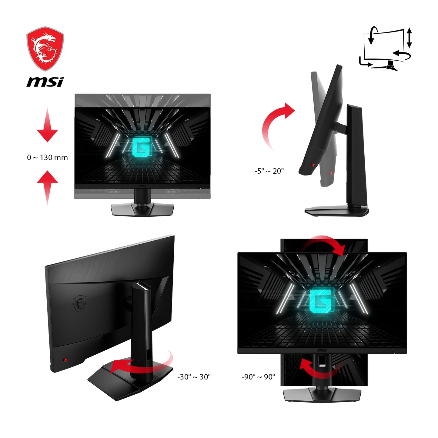 - MSI G272QPF 27 Inch WQHD Gaming Monitor | 2560 x 1440 Rapid IPS Panel | 170 Hz / 1ms GtG, 120.22% sRGB Colour Gamut -