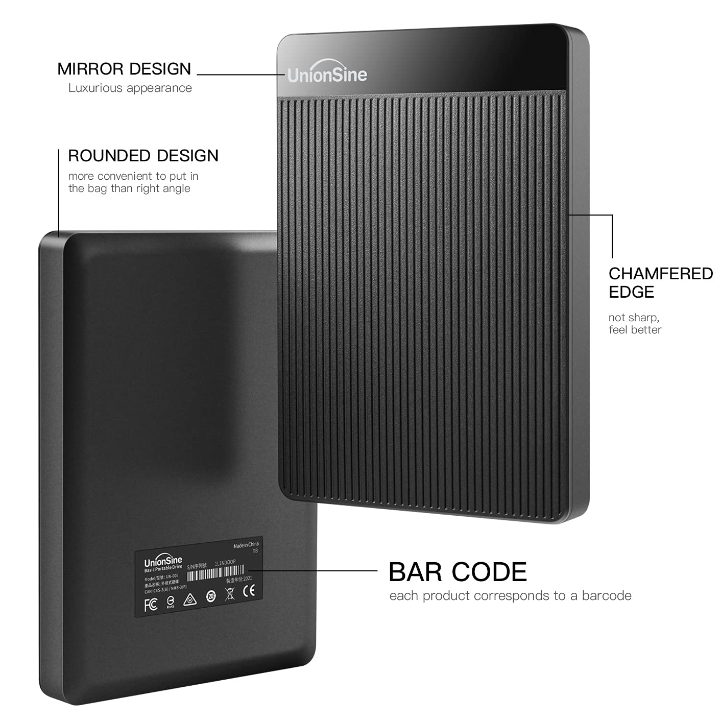 - UnionSine HD2510 500GB USB 3.0 Ultra Slim Portable External Hard Drive For Xbox -