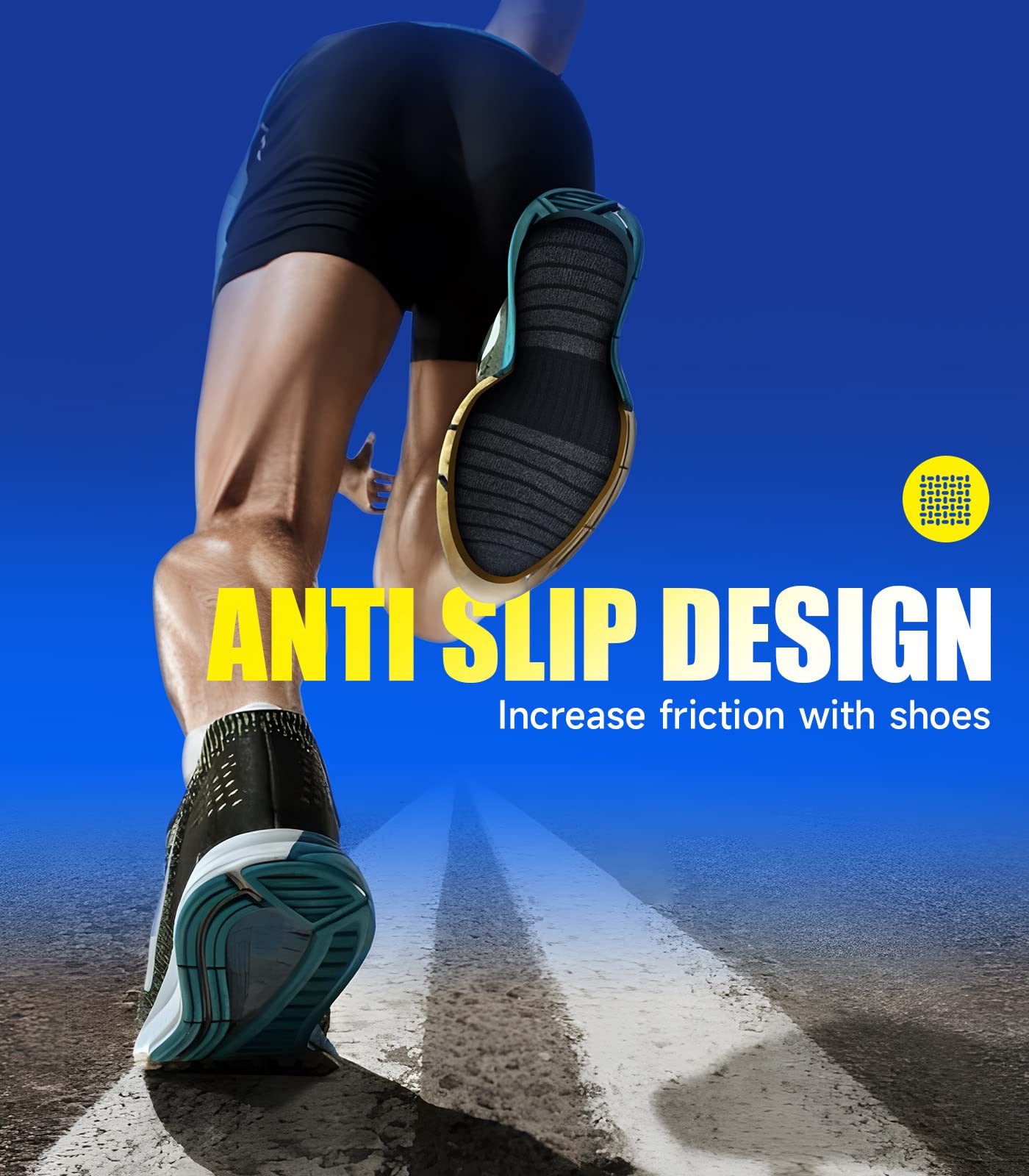 - Running Socks for Men | Anti-Blister Trainer Socks | Ankle Sports Socks -