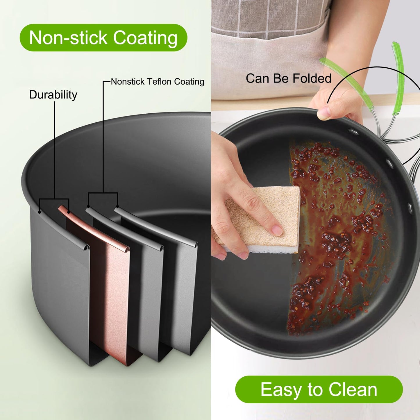 - LAMTOR Camping Cookware Kit | Portable Aluminum Outdoor Camping Cooking Set | Camping Pots and Pans Set -