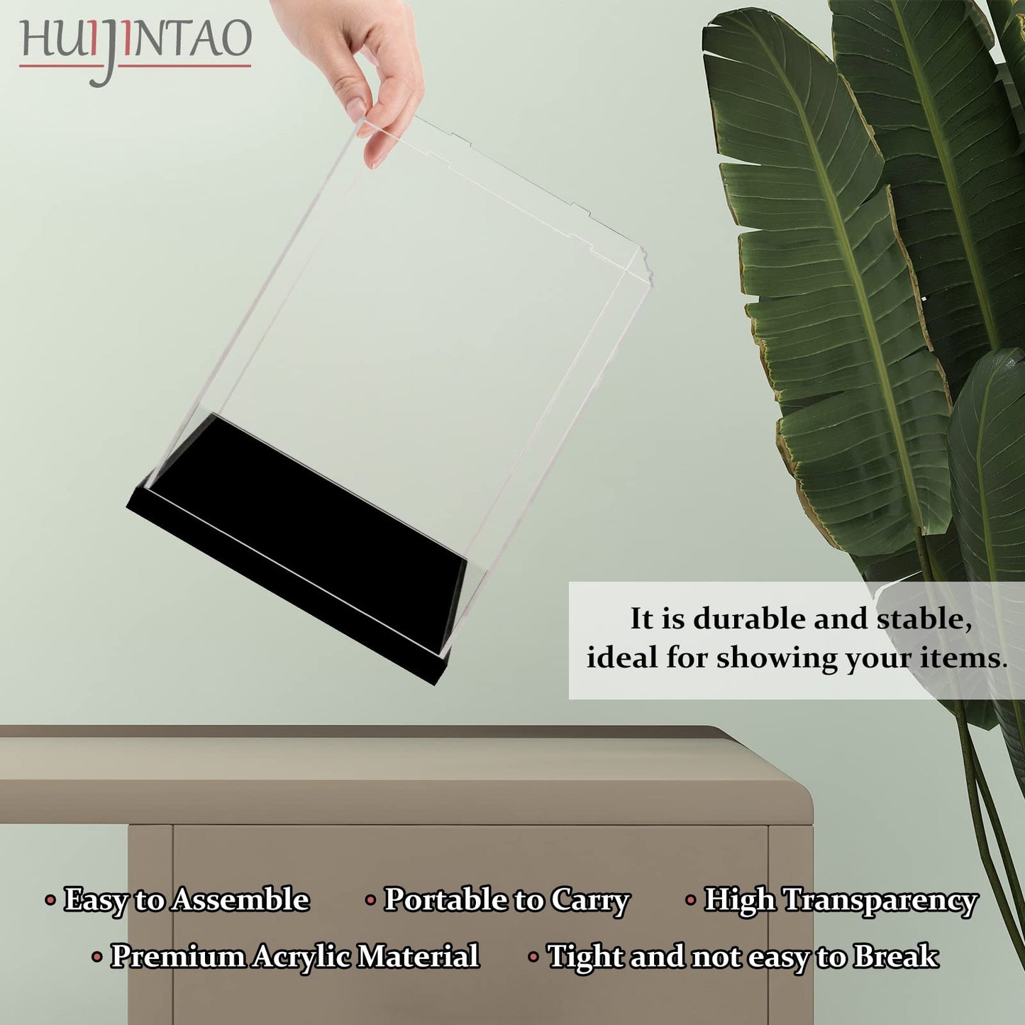 - Huijintao Clear Acrylic Display Case With Light for Collectibles -