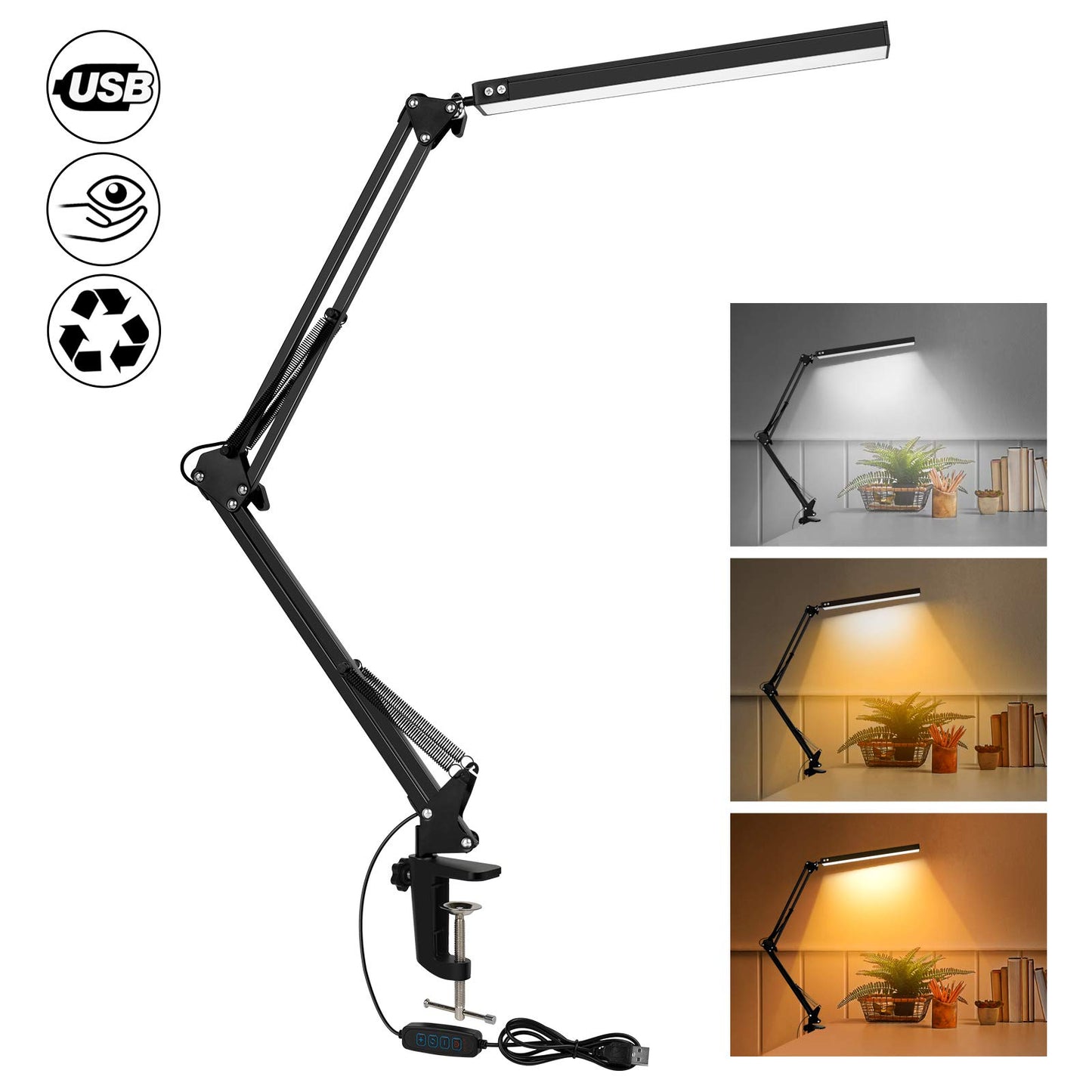 - SKYLEO LED Desk Lamp with Clamp | LED Desk Light for Office -