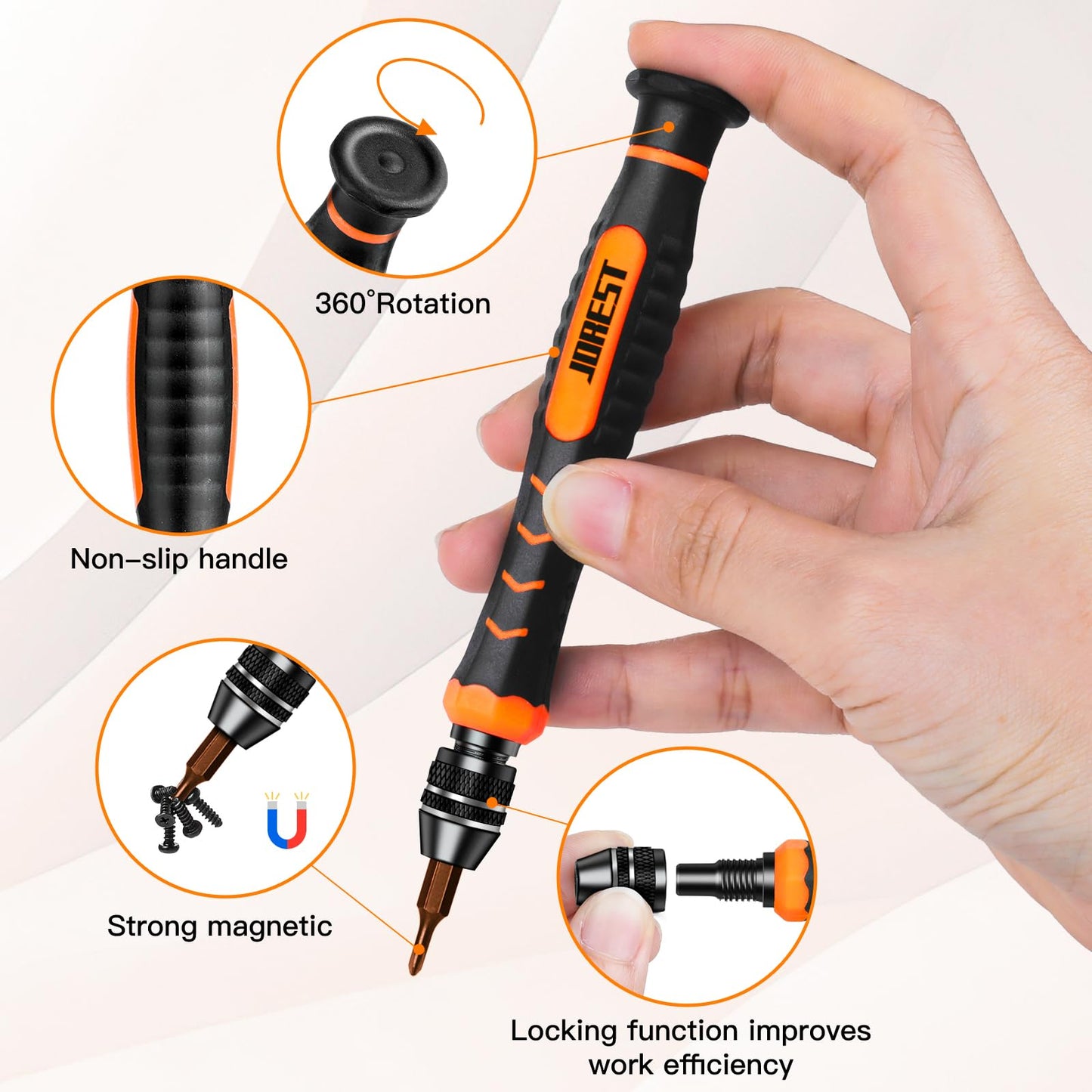 - JOREST 38Pcs Precision Screwdriver Set | Tool Kit With Security Torx T5 T6 T8 T9 -