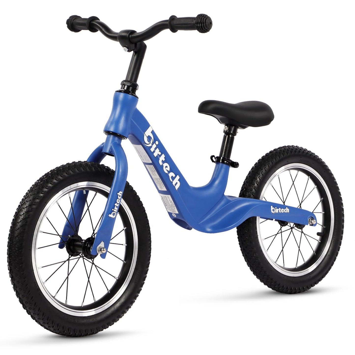 14" Balance Bike for Boys and Girls, Air Tires with Magnesium Alloy Frame, Lightweight No Pedal Kids' Bike for 3-6 Years Old, Training Bike with Adjustable Handlebar and Seat (Bule)