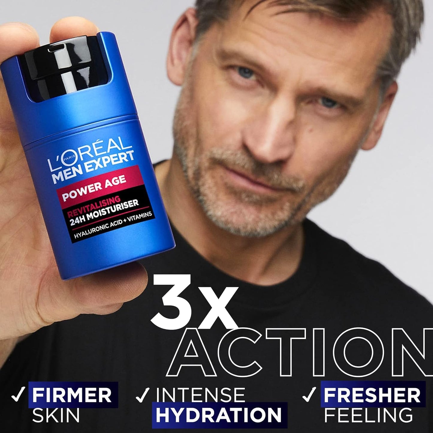 - L'Oréal Men Expert Power Age Moisturiser | Hydrating & Revitalising Hyaluronic Acid -