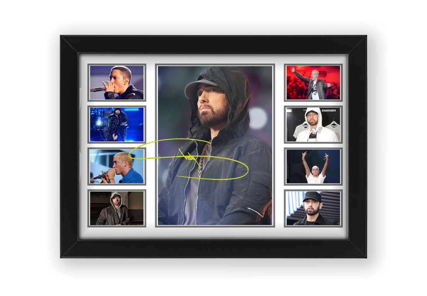 - Eminem Autograph Poster Print | Limited Edition Collage Of The Music Legend -