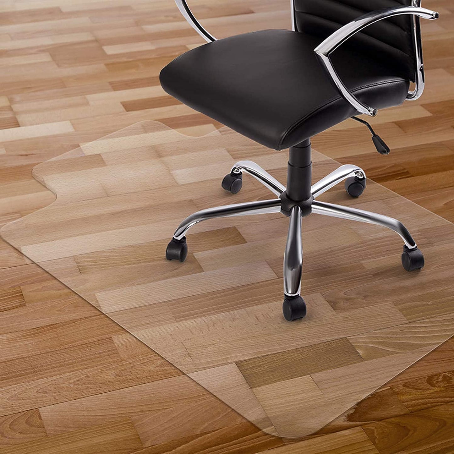 - Kuyal Clear Chair Mat | Hard Floor Use | 90x120cm | Transparent Office Floor Protector -