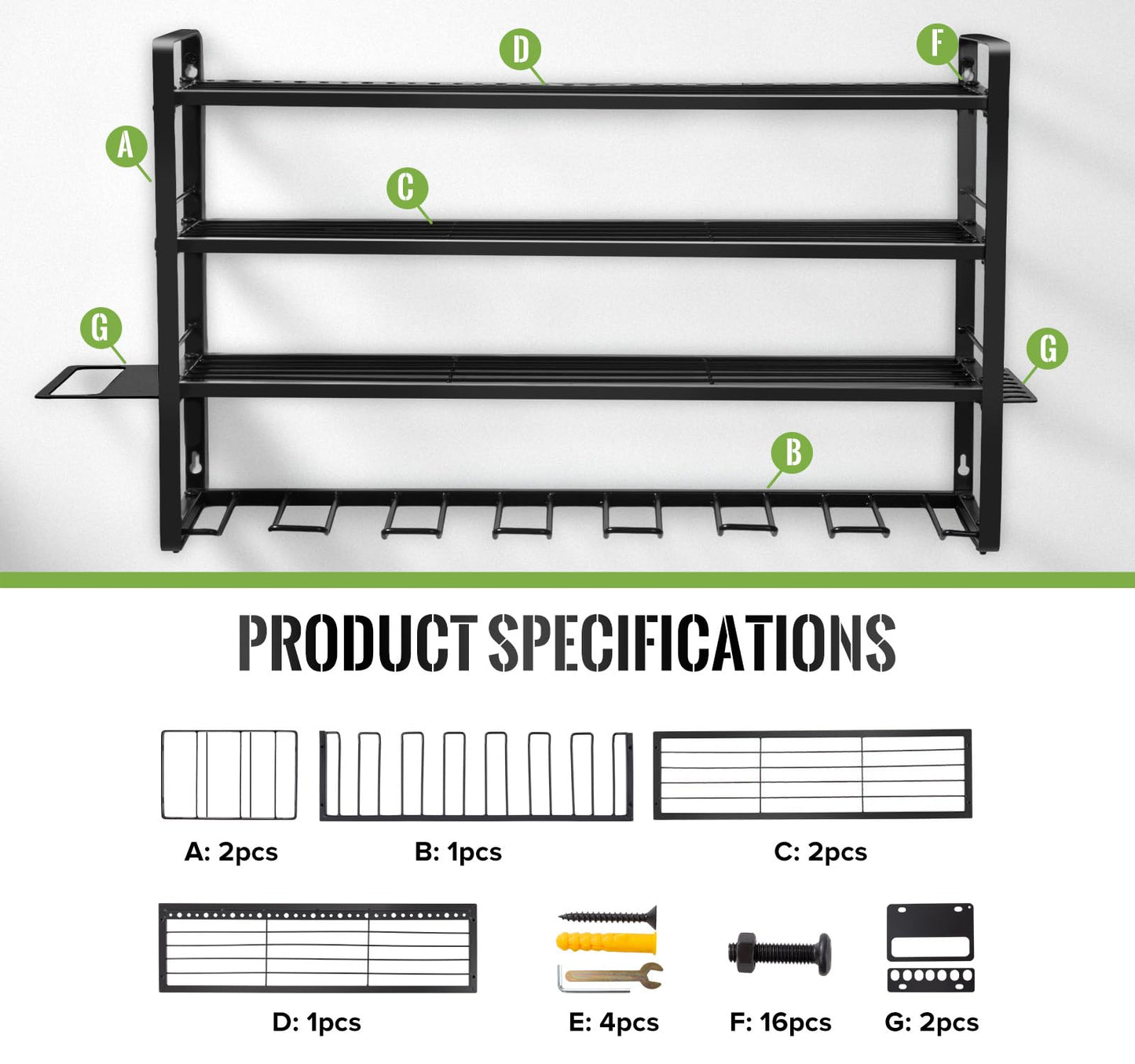- SANDPROX Power Tool Storage Wall Mount | Heavy Duty Drill Holder -