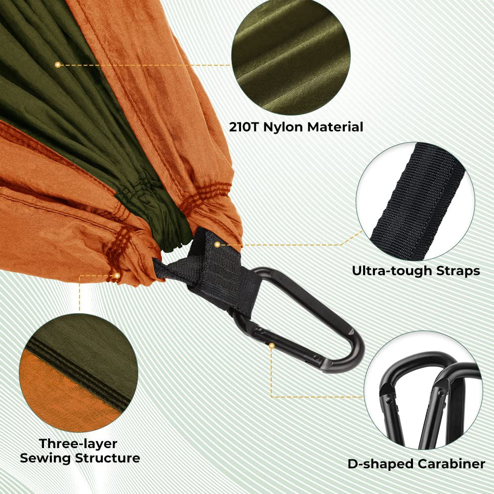 - Glymnis Camping Hammock | 2 Person | Lightweight Double Hammock -