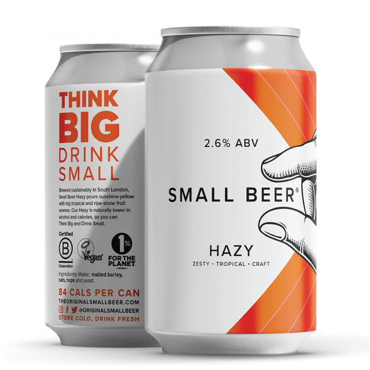 - Small Beer Hazy IPA | (2.6% ABV) 6x330ml Craft Beer Cans | Juicy & Hoppy Session Beer -