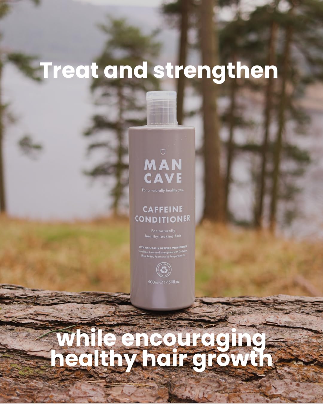 - ManCave Caffeine Conditioner 500ml for Men | Encourage Healthy Hair Growth -