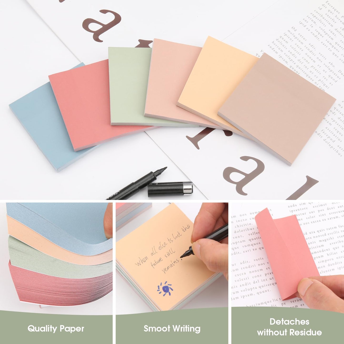 - YISAN Sticky Notes 3x3 Self-Adhesive Notepads in 12 Pads, Pastel Vintage Colours, Sticky Note Pad, 50 Sheets/Pad, 71112