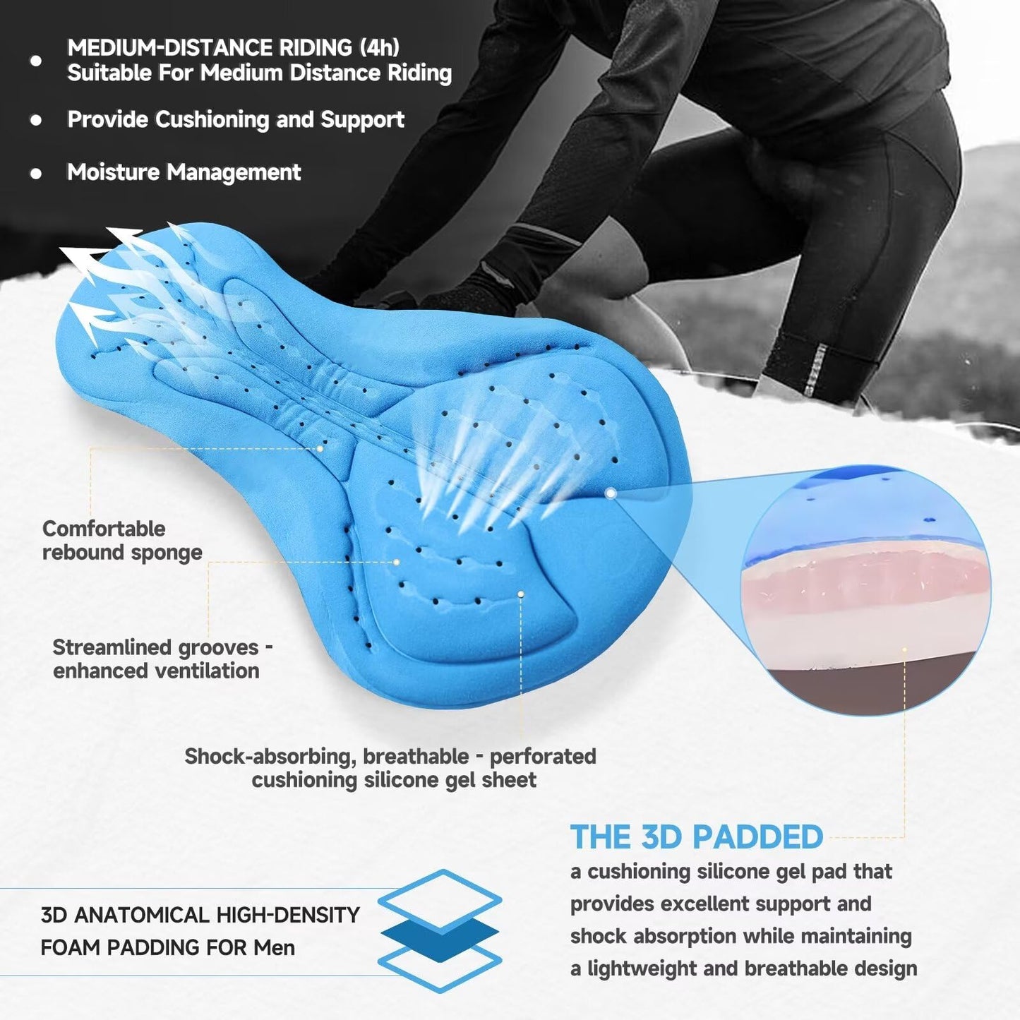 - Sillictor Cycling Shorts | Mens Gel Padded Cycle Shorts | Quick Dry Compression -
