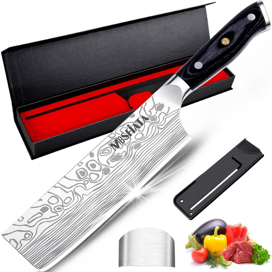 - MOSFiATA 7inch Chef Knife | Professional Chef's Kitchen Knife | Forged High Carbon -