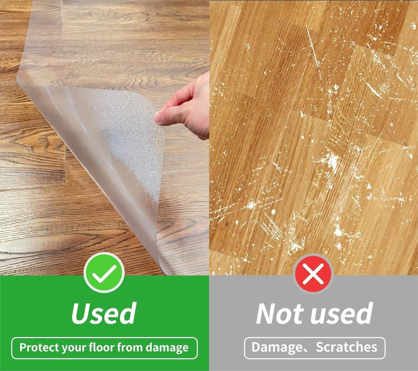 - SHAREWIN Office Chair Mat for Hard Wood Floors | 75x120CM 30"x48" | Heavy Duty  & Anti-Slip -