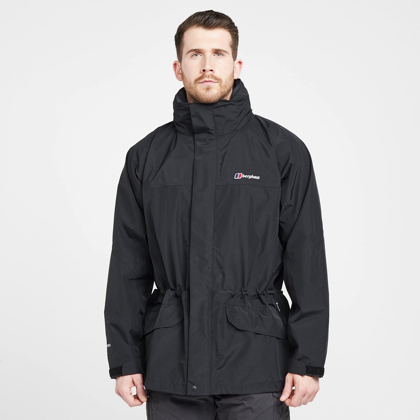 Berghaus Men's Cornice III Interactive Gore-Tex Waterproof Shell Jacket, Durable, Breathable Rain Coat, Black, XL