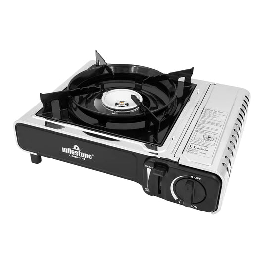 - Milestone Camping 18959 Stainless Steel Portable Camping Stove | Gas Powered -