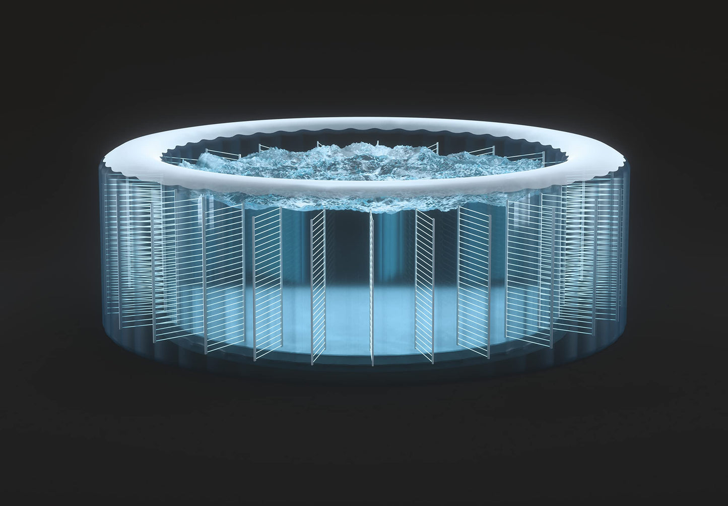 - Intex 85IN X 28IN Purespa Greywood Deluxe Set | Inflated size: 216cm x 71cm (28442BS) -