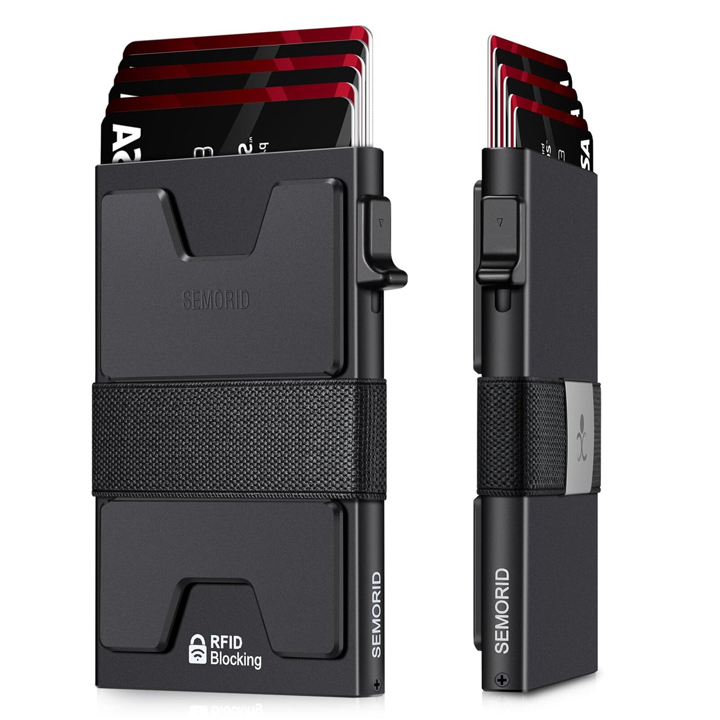 - SEMORID Mens Wallet | Slim Wallet for Men | Pop Up Credit Card Holder -