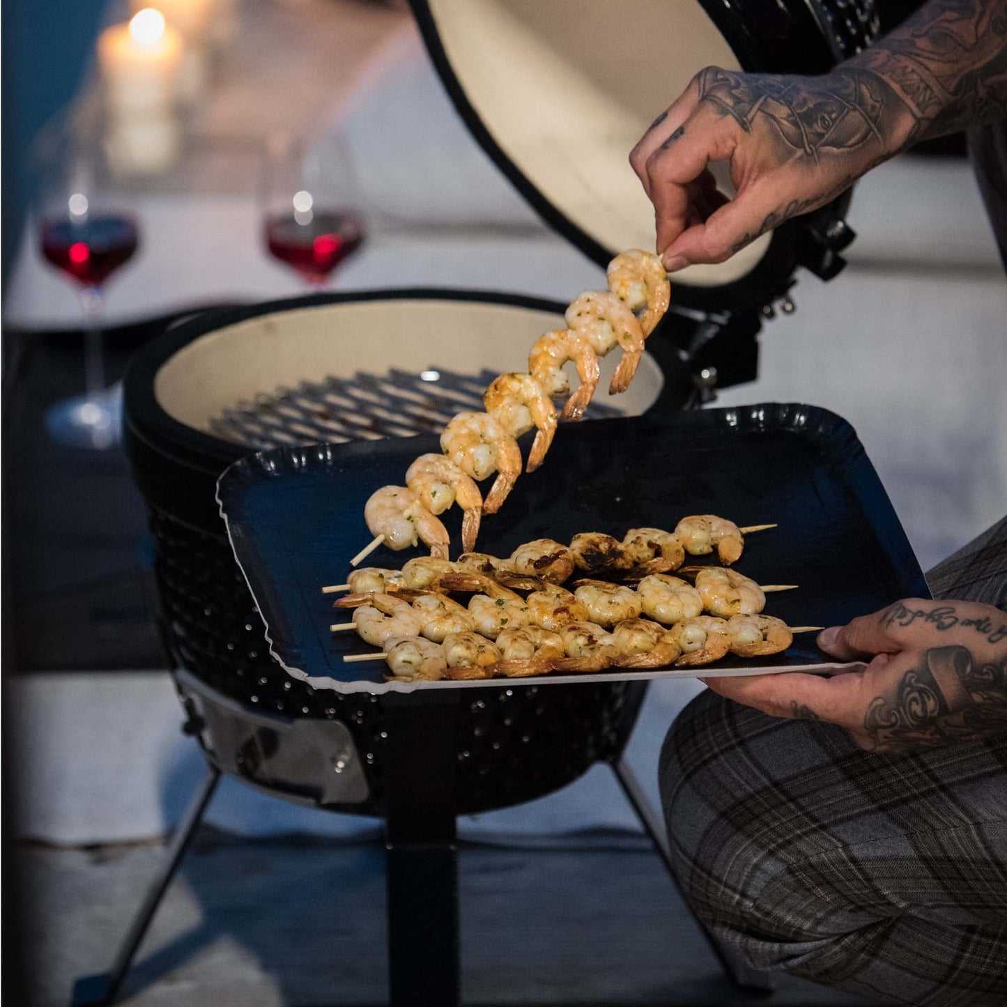 - KAMADO BONO Ceramic BBQ Grill | 13" Picnic I Mini Kamado BBQ -