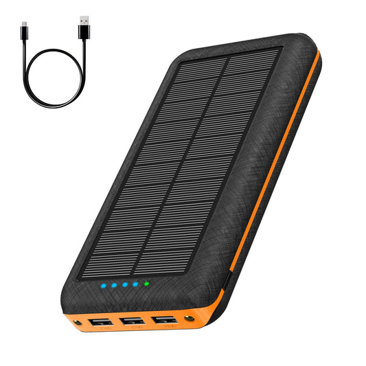 - Power Bank 26800mAh Portable Charger | Power Pack | Solar Power Bank | 3 Outputs 2 Input -