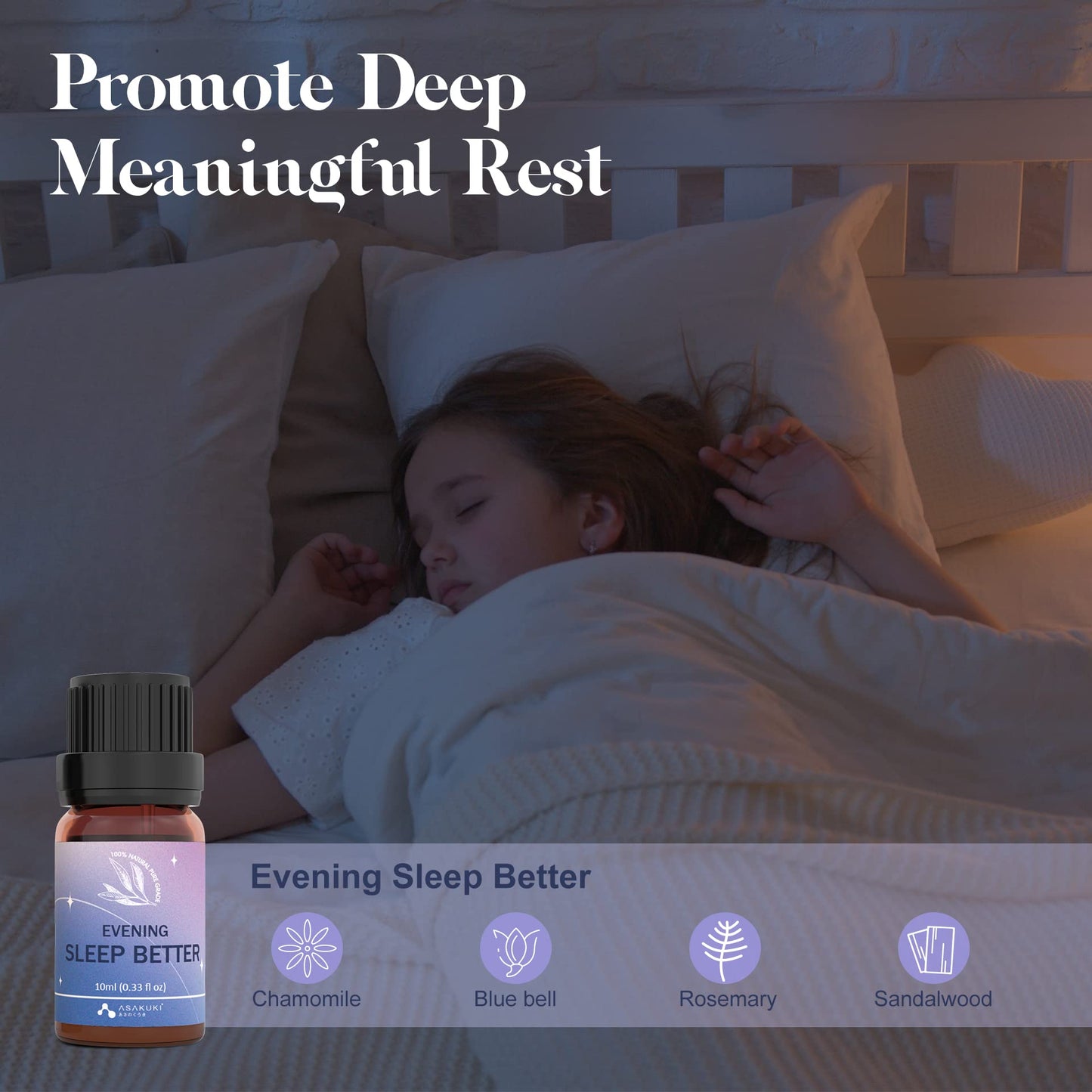 ASAKUKI Wellness Essential Oils Gift Set ā 100% Pure Aromatherapy Diffuser Blends Oils, Therapeutic Grade, Help for Uplift Mind, Calm Stress & Anxiety, Allay Tiredness, Sleep Better - 3 * 10mL