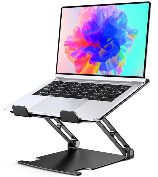 - Glangeh Laptop Stand | Aluminum Sturdy, Laptop Riser For Desk | Adjustable Heights/Angles -