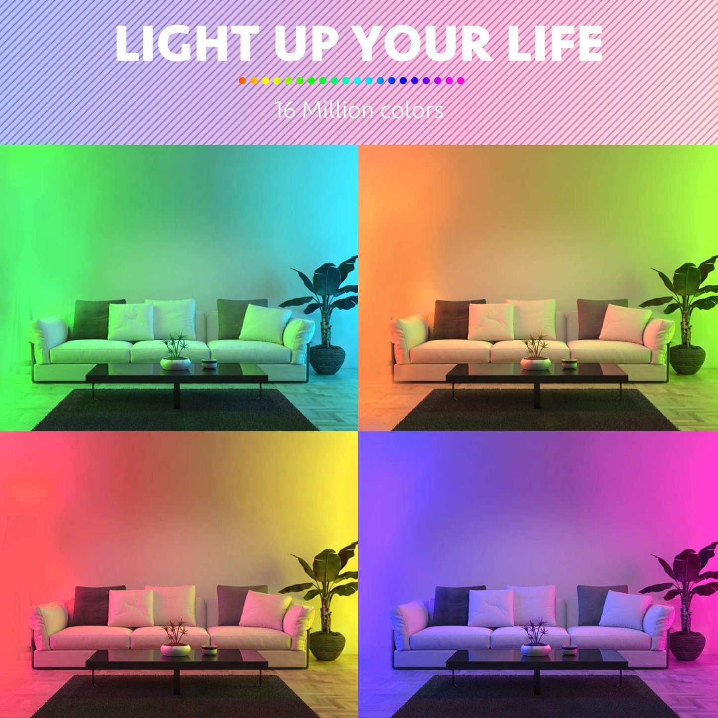 - Mexllex LED Strip Lights | 10M | Colour Changing LED Lights with Remote -