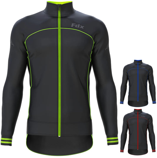 - FDX Men’s Winter Cycling Jacket | Windproof | Softshell Thermal Fabric -