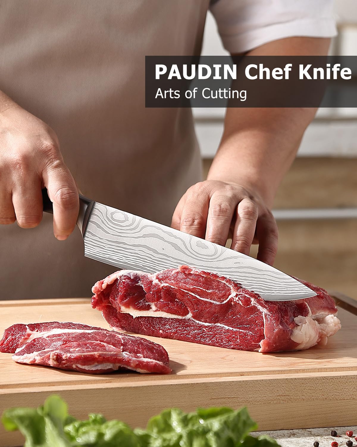 - PAUDIN Chef Knife | Kitchen Knife 8 inch Professional | Ultra Sharp Chefs Knife -