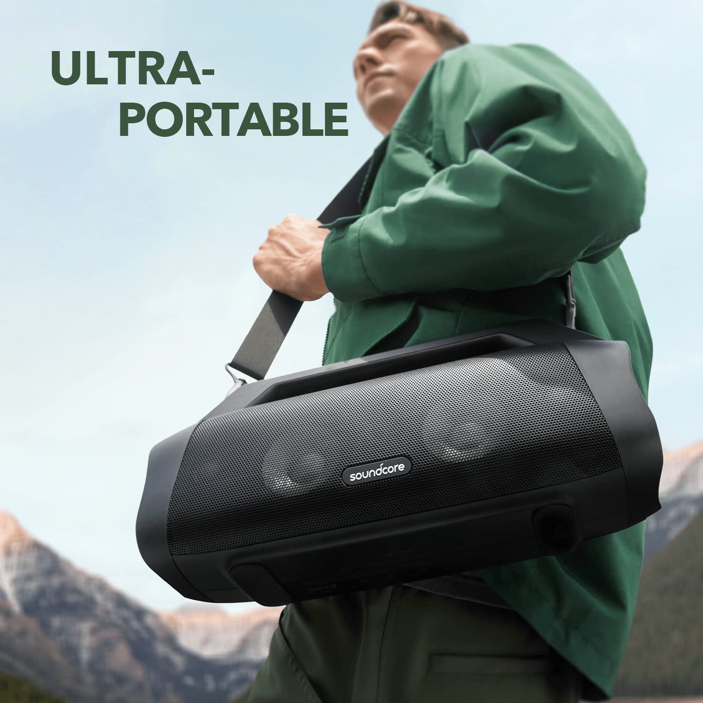 - Soundcore Anker Motion Boom Plus Bluetooth Speaker | Portable Speaker | 80W Booming Sound | IP67 Waterproof and Dustproof -