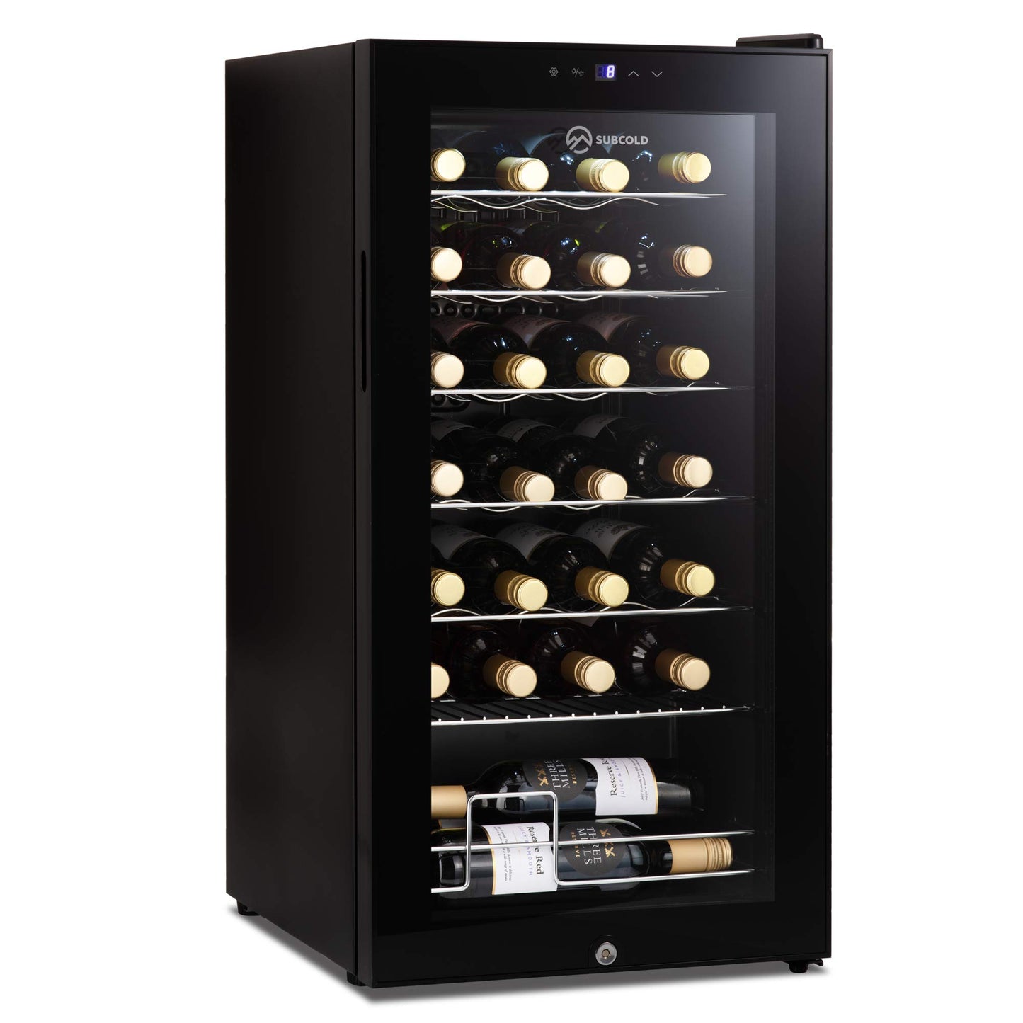 - Subcold Viva28 LED | Under-Counter Wine Fridge Black | 3-18°C | Wine Cooler -