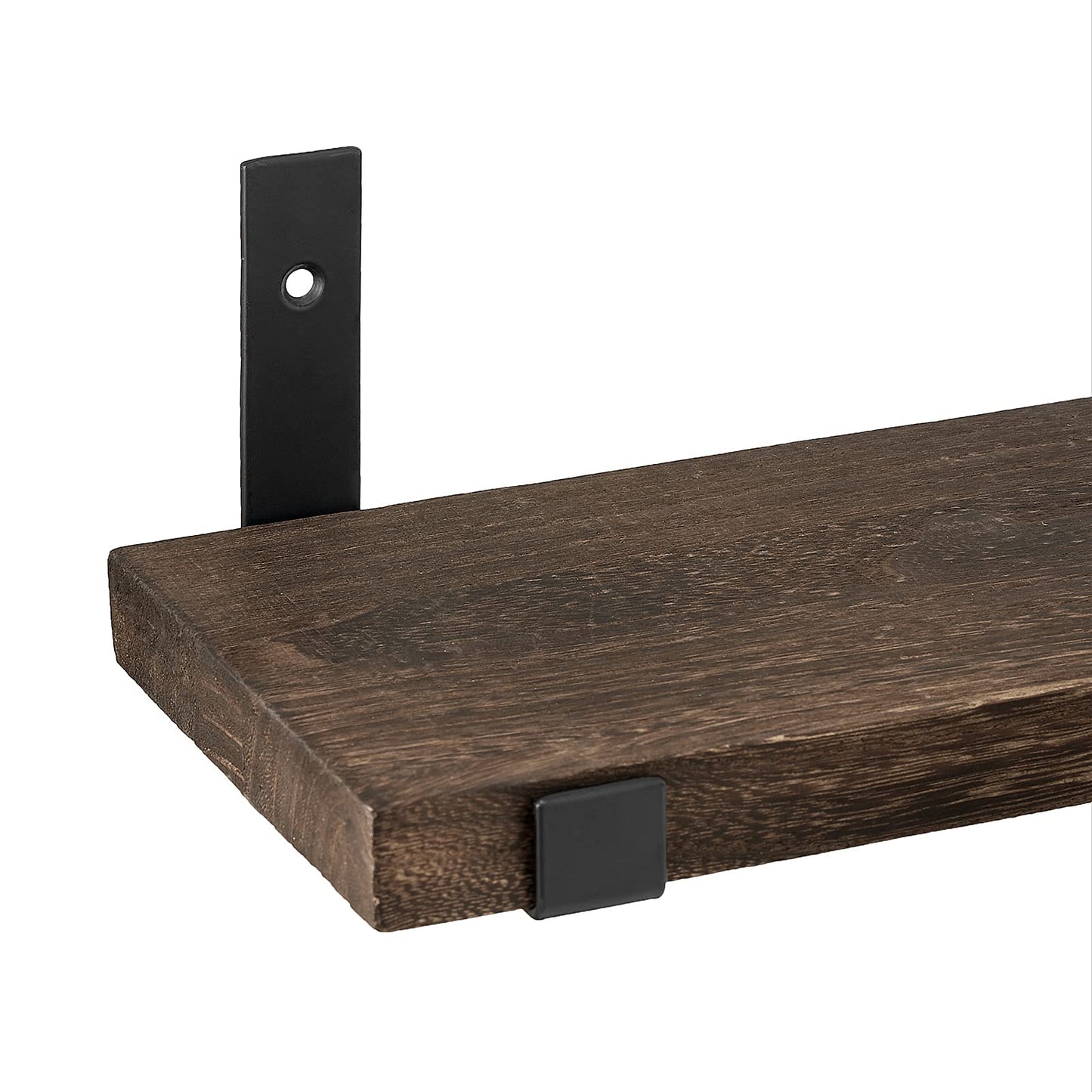 - Mkouo Floating Shelves | Rustic Wall Mounted 60cm Wooden Shelves -