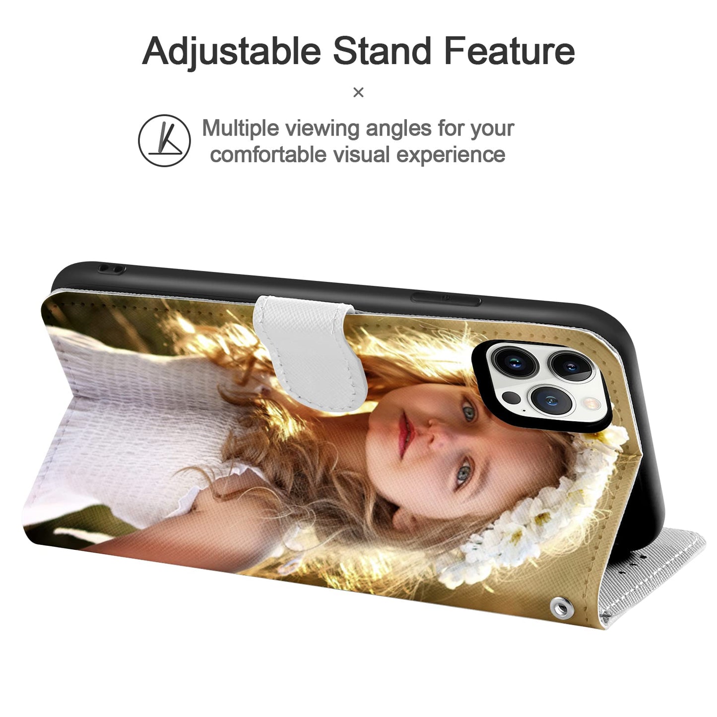 - ZhuoFan Personalised Phone Case for Samsung Galaxy S21 Ultra 5G 6.8", Custom Picture on Wallet Leather Cover, Personalized Photo/Text/Name Design Shockproof Case, One Image