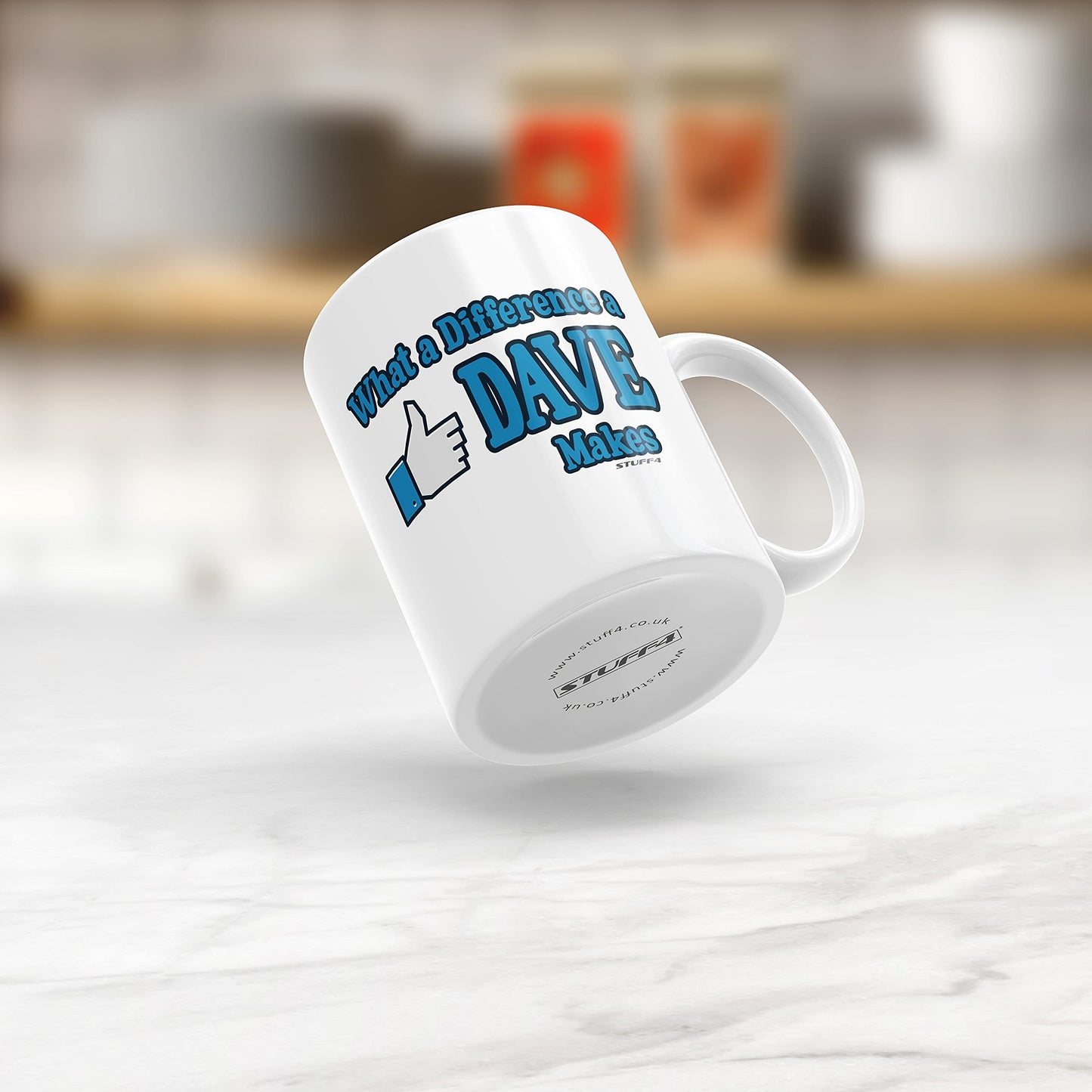 - Stuff4 What A Difference A Dave Makes Mug | 11oz Ceramic Dishwasher Safe -