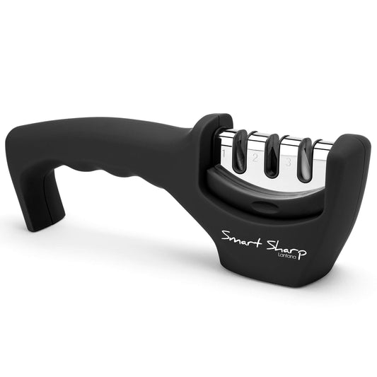 - Lantana Smart Sharp Knife Sharpener | Professional 3 Stage Manual Sharpener For Sharpening Kitchen Knives -