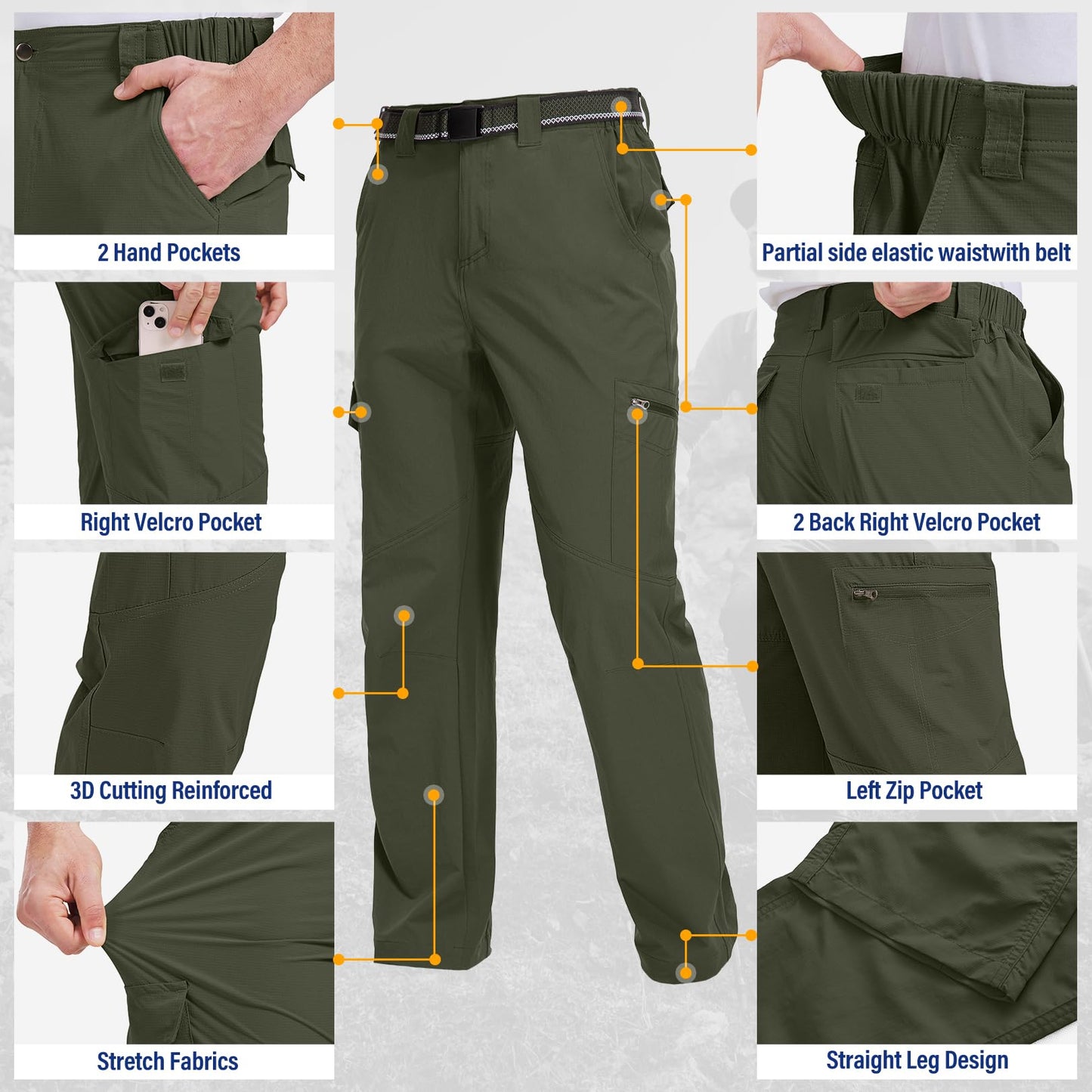 - Winebox Walking Hiking Trousers Mens Quick Dry & Lightweight