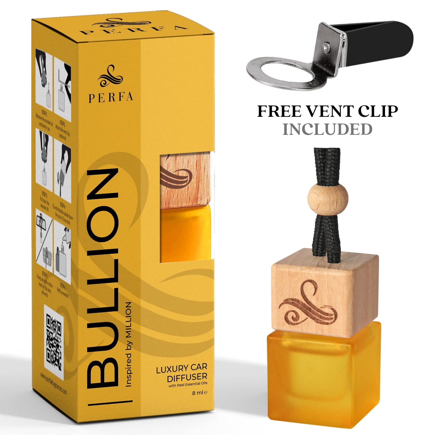 - One Million Car Air Freshener for Men | Car Scents Air Freshener with Vent Clip | Strong Car Perfume Air Freshener with Odour Eliminating Technology | Long Lasting Car Air Freshener -