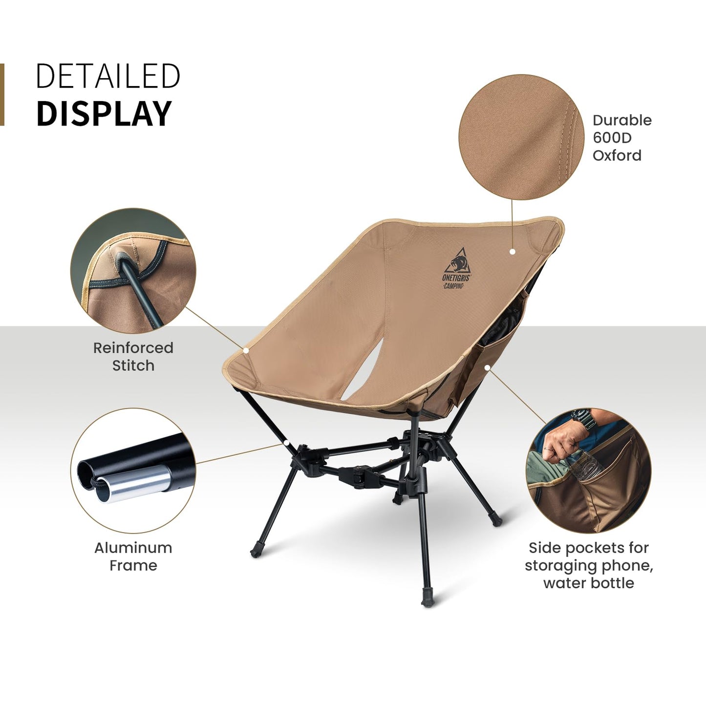 - OneTigris Camping Chair | Lightweight Compact Portable Folding Chair for Camping -